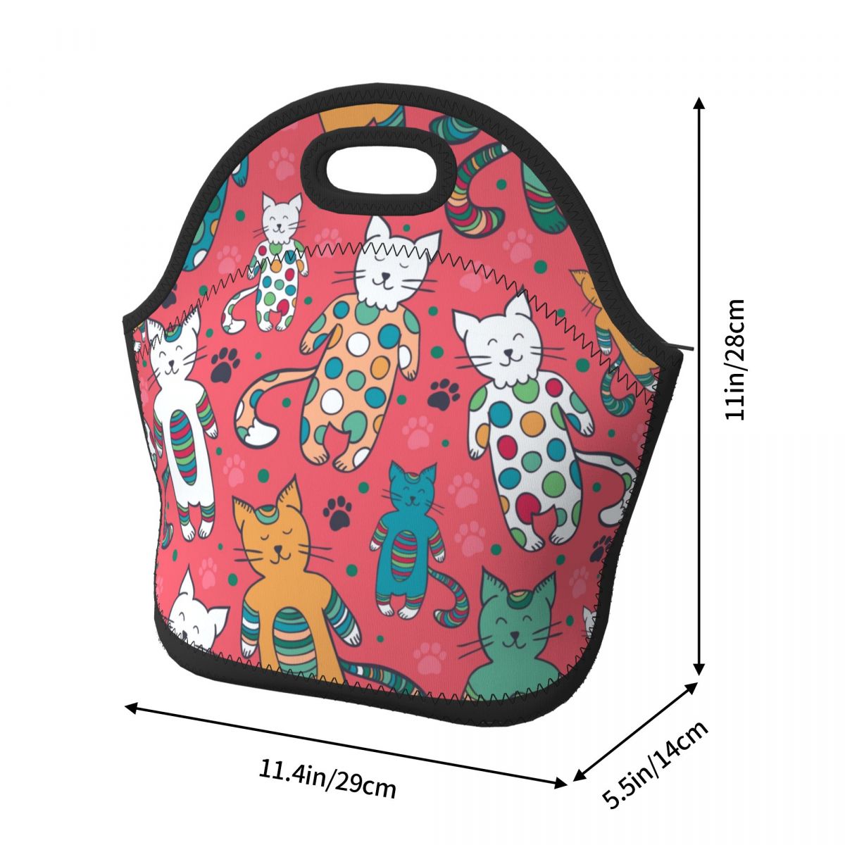 Fiambrera con forma de gato para niños, niñas y mujeres, bolsa organizadora para Picnic, Camping, frutas y bebidas