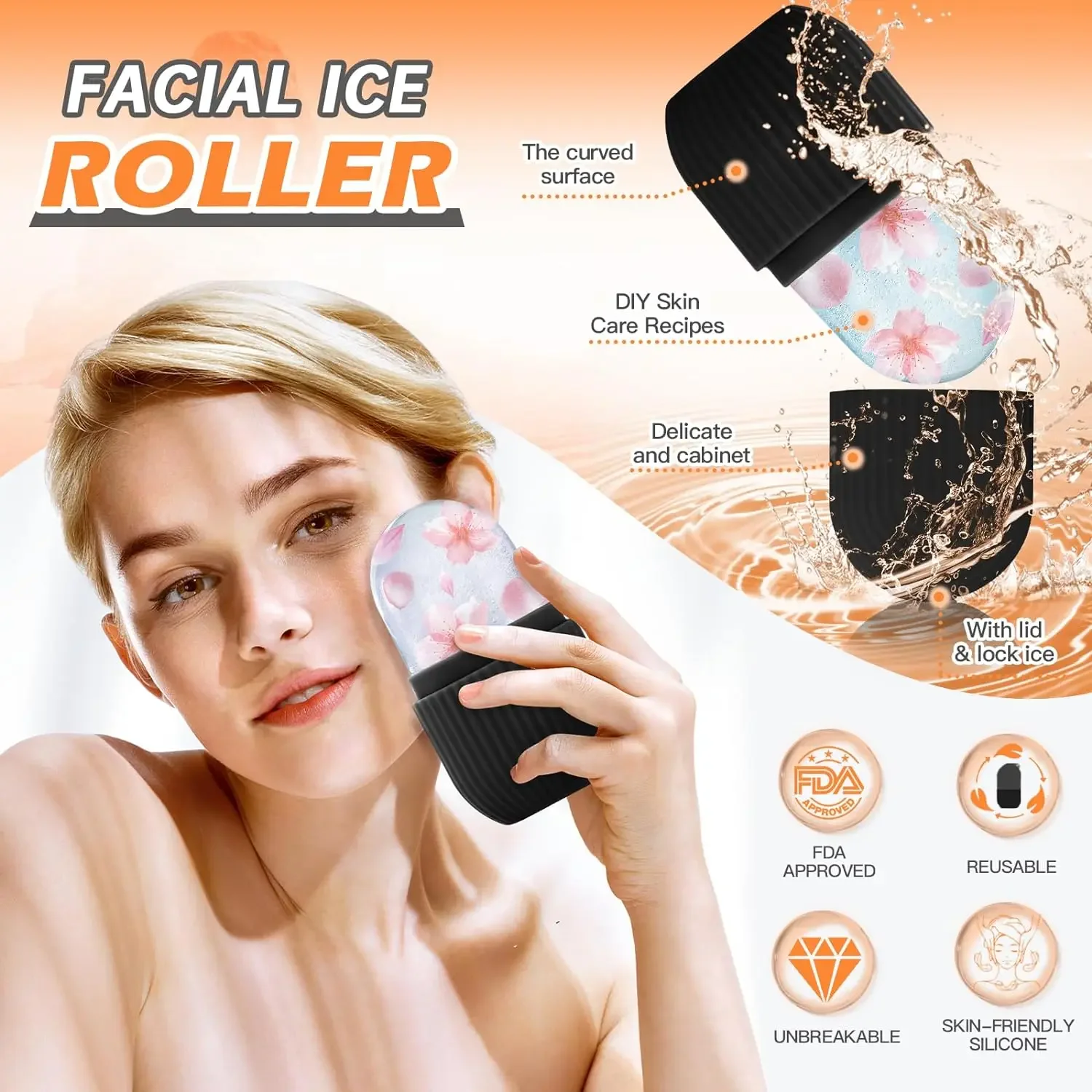 Silikon Eis Würfel Tablett Schimmel Gesicht Schönheit Hebe Eis Gesicht Werkzeug Konturierung Akne Auge Haut Educe Massage Rolle Ball Pflege N1E5