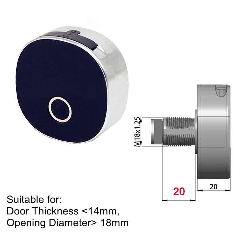 Smart Fingerprint Lock Wooden Door Lock Digital Electronic Lock Security Alarm File Drawer Office Cabinet Lock Zinc Alloy