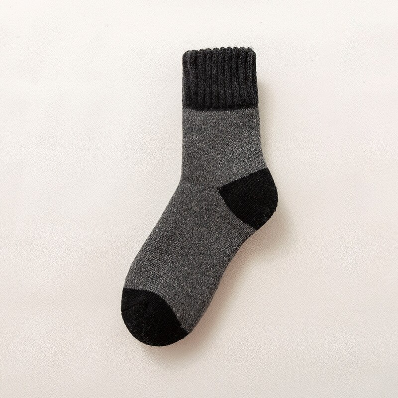Calcetines de lana resistentes al frío para hombre, medias gruesas de terciopelo, súper gruesas y cálidas, de tubo, de Cachemira, para invierno del Norte: BF0098