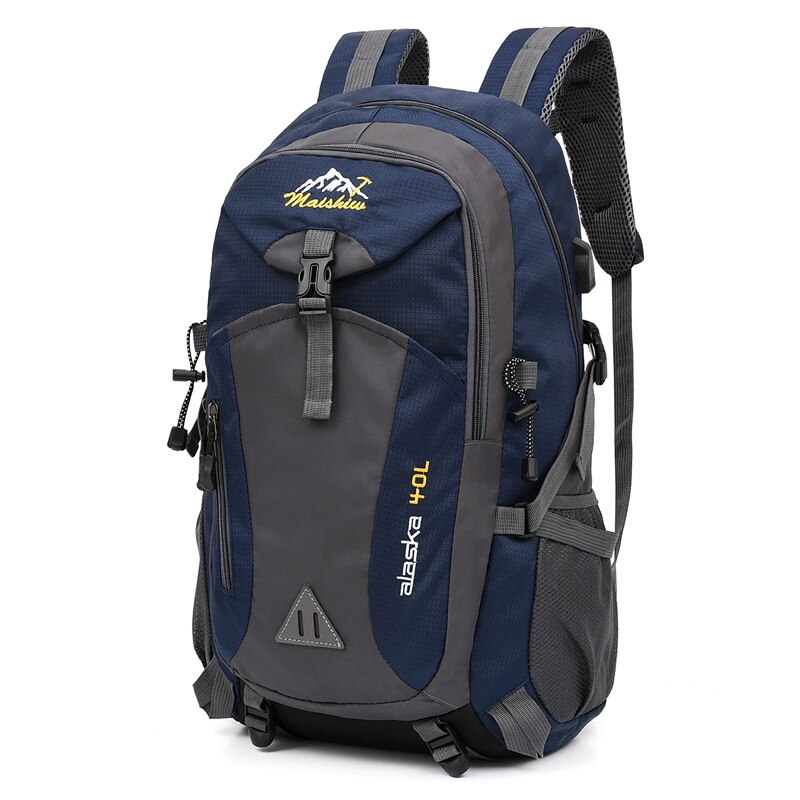 Mochila deportiva impermeable de 40l de capacidad para hombre, bolsa de viaje unisex para deporte al aire libre, montañismo, senderismo, escalada y camping: MSW Deep blue