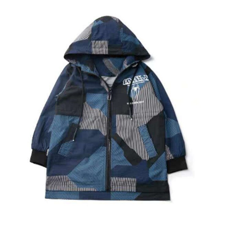 Kinderen Jas Jas Voor Jongens Lente Hooded Windscherm Jas Kinderen Uitloper Waterdichte Lange Stijl Casual Sport Camouflage Jas