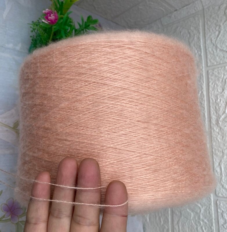 Begrænset 520g super smuk pink blød helse plys mohair garn til strikning baby økologisk akryl vævet hækletråd  x5177: 11
