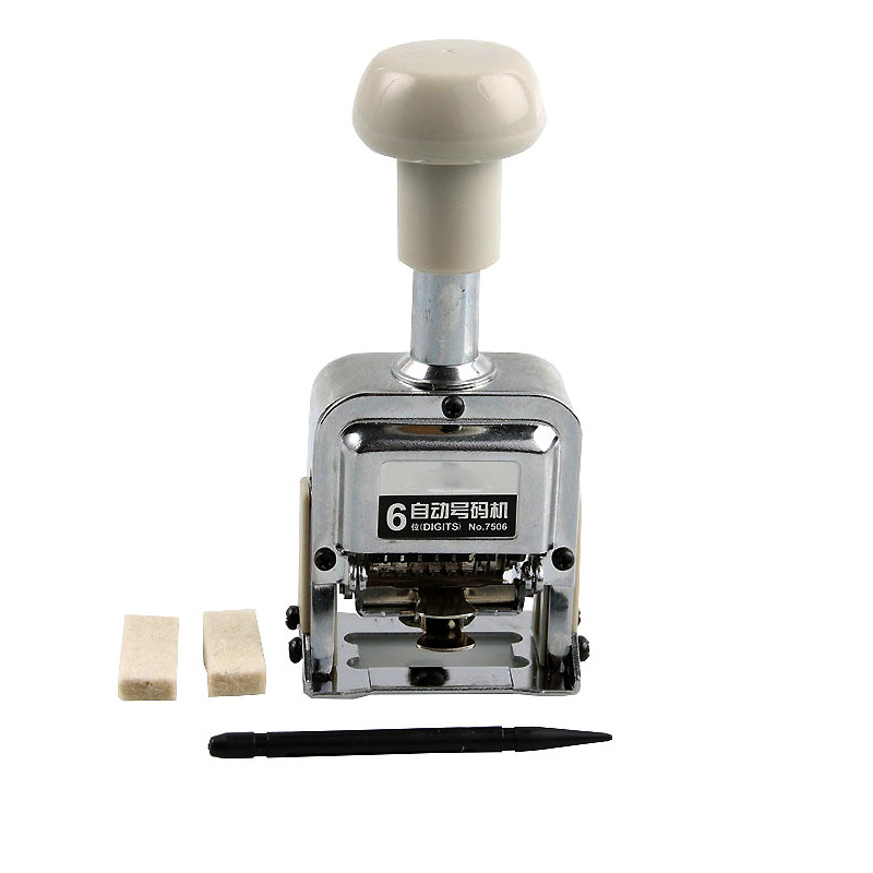 Macchina numerica 6 posizioni numeratrice automatica nella pagina di codifica numerica capitolo macchina per marcatura timbro digitale