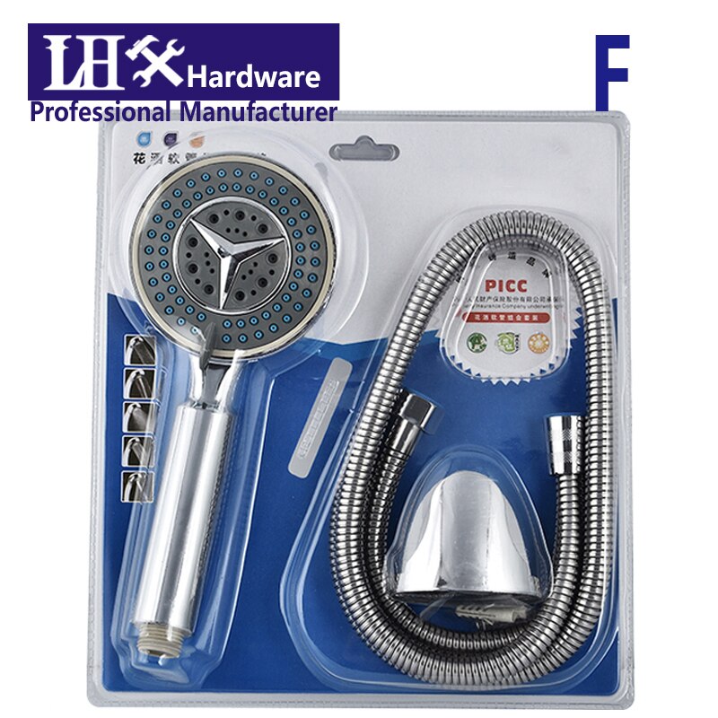 Cabezal de Ducha de mano presurizado, alcachofa de ahorro de agua, ABS cromado, LHX XY91 H: F
