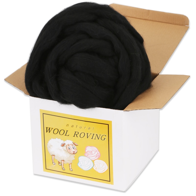 Nonvor DIY Craft Wool Roving Bulk Super Merino Felting Chunky Yarn, Wool Roving Top for Needle Felting, Soft Feltin Supplies