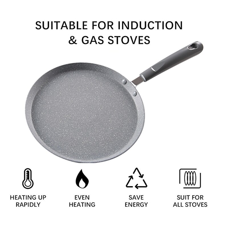 10Inch Maifan Stone Non-stick Koekenpan Koekenpan Met Lange Handvat Keuken Kookgerei