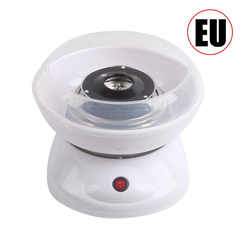Children Cotton Candy Maker Machine 110v/220v Household Mini Electric Cotton Candy Maker Girl Boy Diy Sweet Candy Machine: EU White