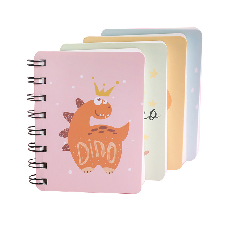 Small Fresh Cartoon Animal Rollover Coil This Student Portable A7 Notepad Notebook Pocket 80Pieces