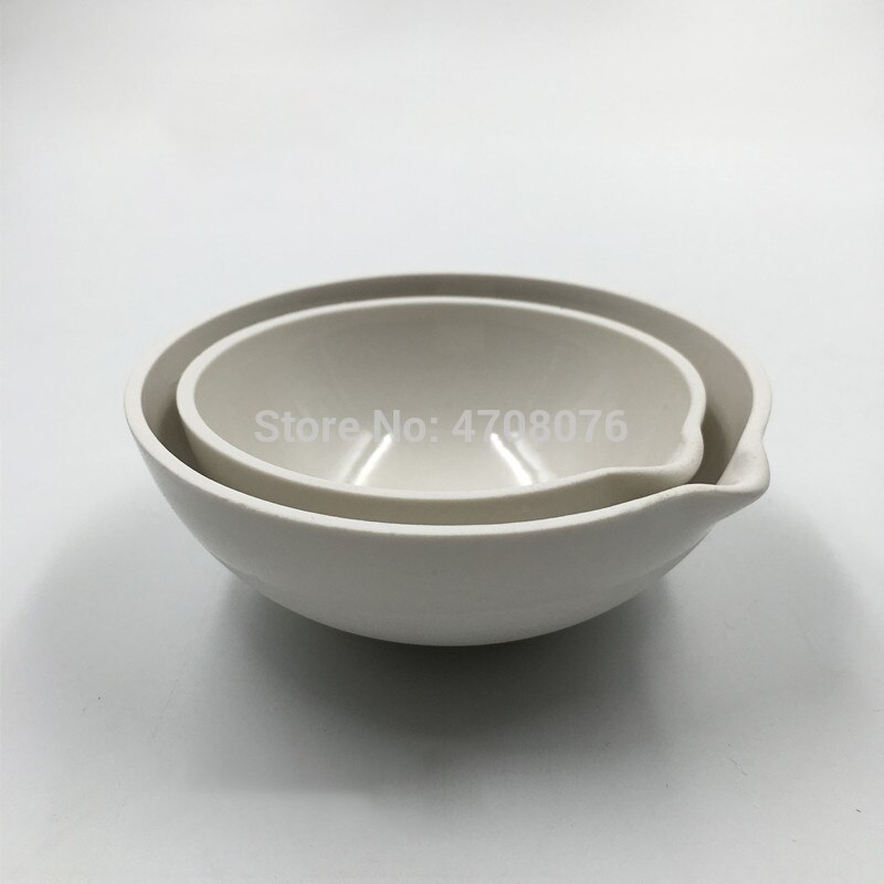 100 ml 3 stks/pak Porselein indampschaal met uitloop ronde bodem Pan verdamping Lab voor wetenschappelijke experimenten dia