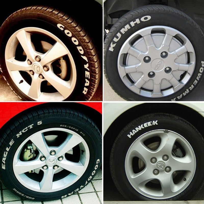 9 Colors White Waterproof Permanent Paint Marker Pen Car Tyre Paint Pen Rubber Tread Environmental Tire Painting DIY Office