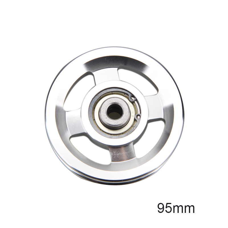1 Piece Universal Aluminum 73mm/88mm/95mm/110mm/114mm Diameter Pulley Wheel Lift Heavy Load Fitness Gym Equipment: 95 MM