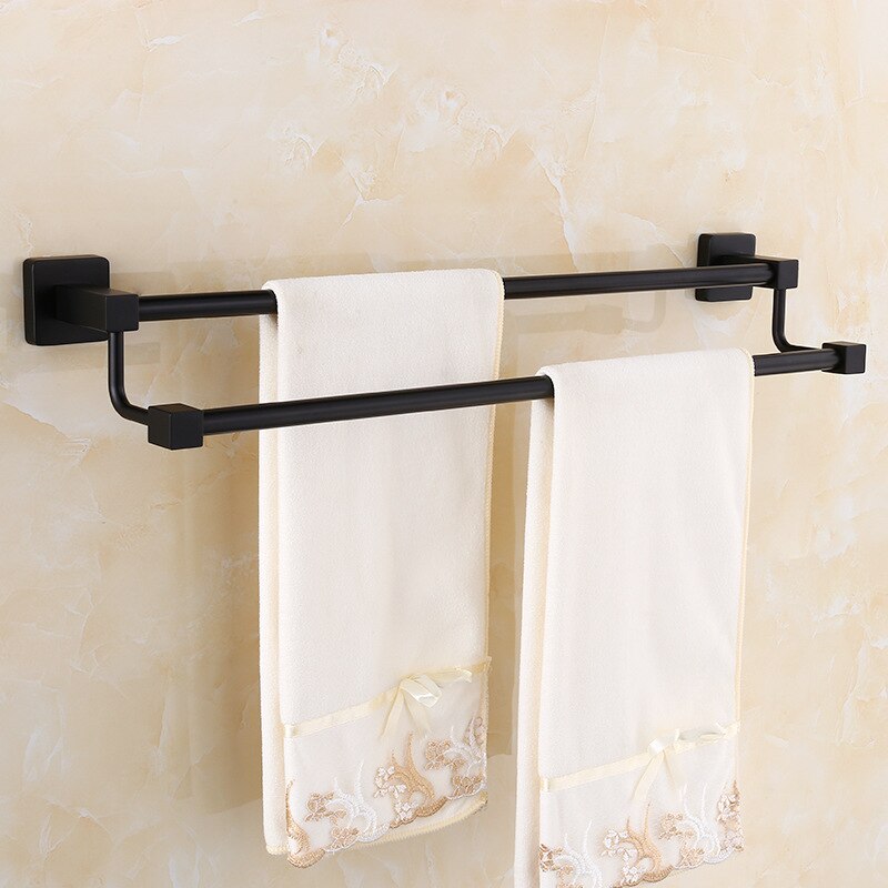 Tuqiu håndklædeholder, håndklædestativ, håndklædestang, håndklædestang 40/50/60 cm vægmonteret 304 rustfrit stål badeværelse tilbehør håndklædestang