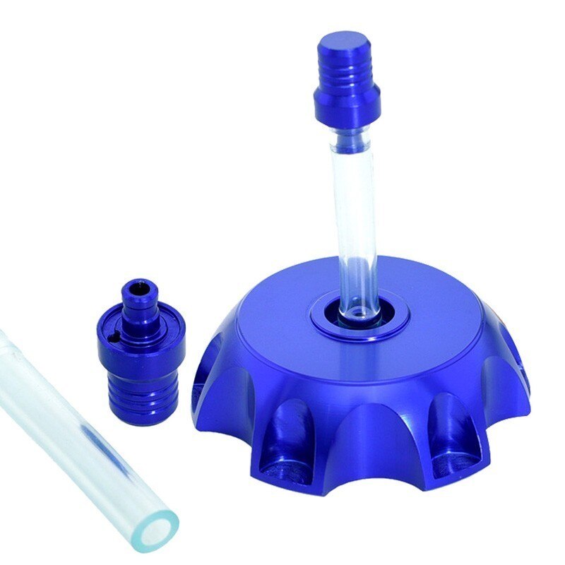SPEEDWOW-tapa Universal de válvula de Gas para motocicleta, manguera de tubo de ventilación de 2 vías, tapa de tanque de gasolina y combustible