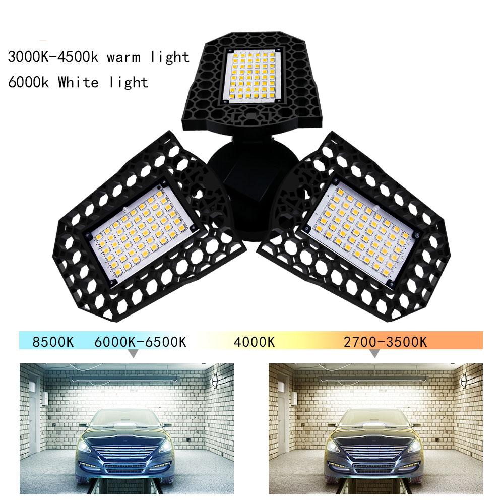 Led Garage Light 40w/60w/80w Industrial Lamp Lighting High Bright 85-265V Energy-Saving Bay Light for Workshop Warehouse