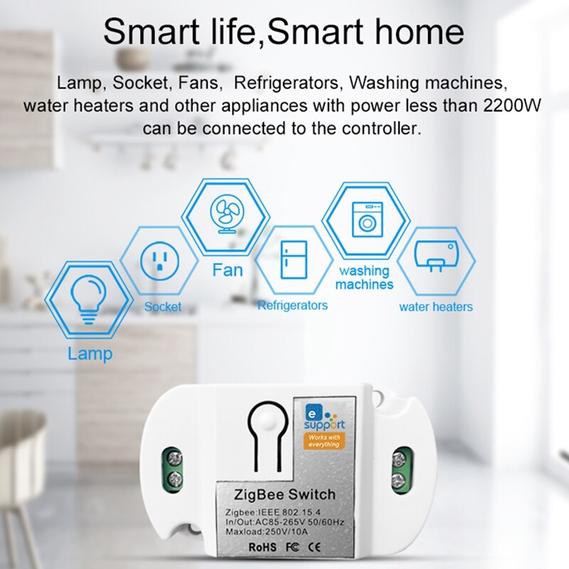 Smart Draadloze Afstandsbediening Schakelaar Socket Smart Home Automation Afstandsbediening Schakelaar Relais Zigbee Schakelaar/Alexa