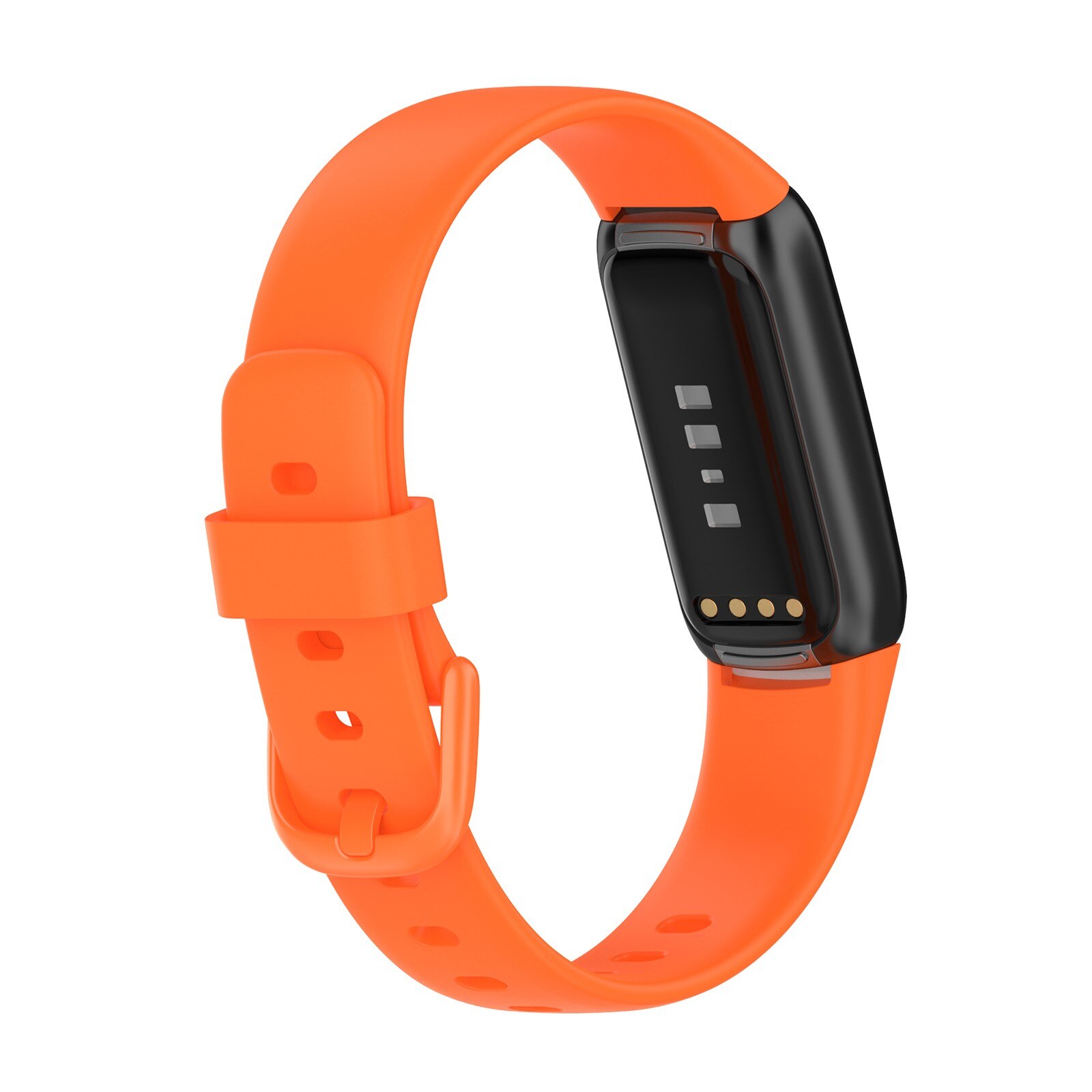 Erstatnings smartklokke armbånd til fitbit luxe smart se silikon fast reim sportsarmbånd håndledd stropper klokkerem belte: Oransje