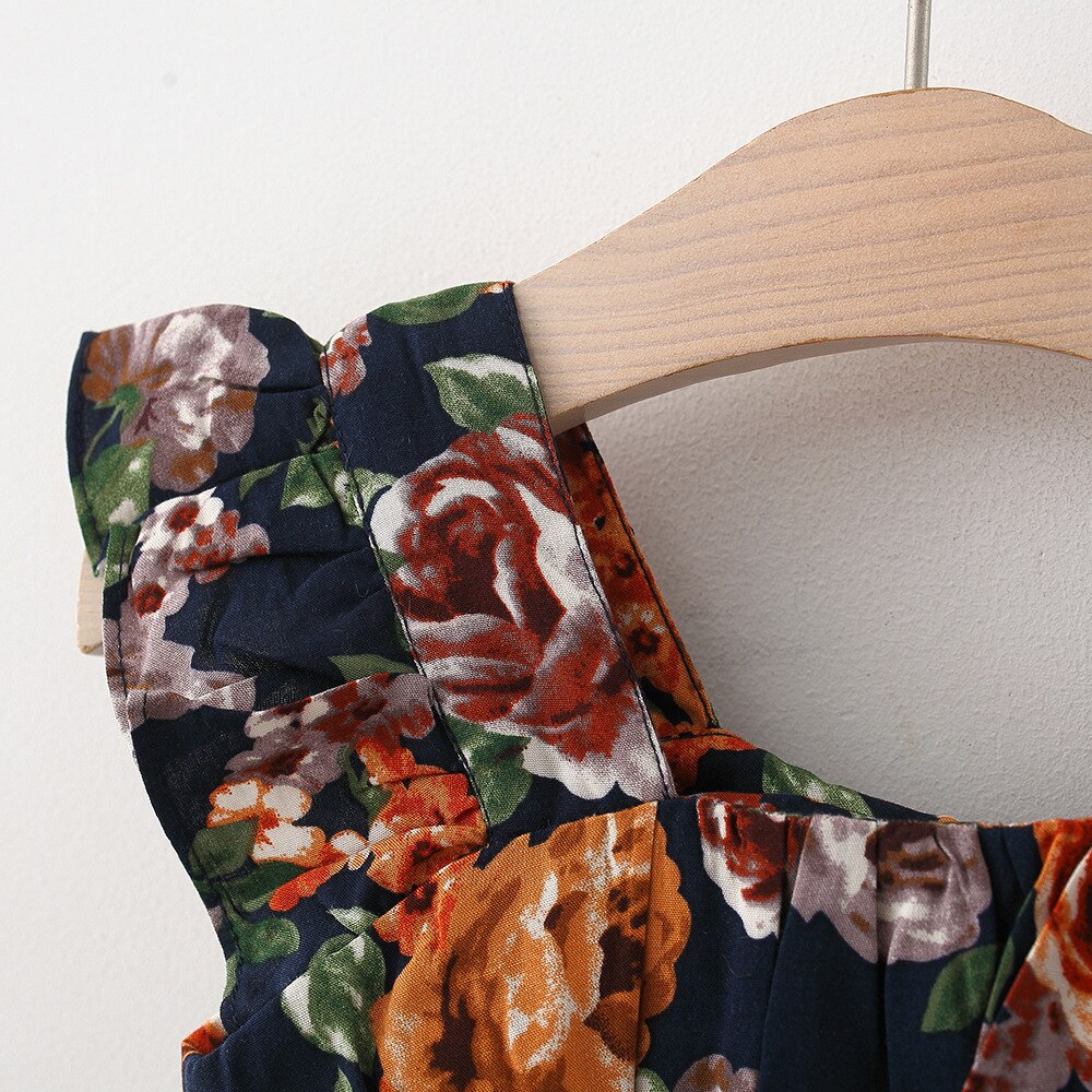 Orso Leader floreale estate abiti per bambini abiti per bambina carina stampa fiori abito da spiaggia principessa + Sunhat 2 pezzi abiti abiti