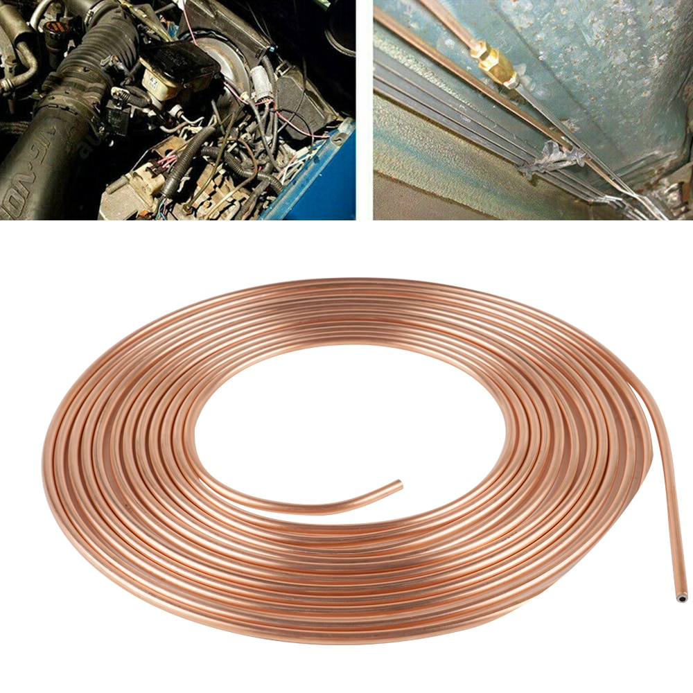 Kit de tuyauterie de ligne de frein en acier au carbone de cuivre de voiture 3/16 "OD rouleau de bobine de 25 pieds pour tout le Zinc en acier automatique + Nickel de cuivre pour universel
