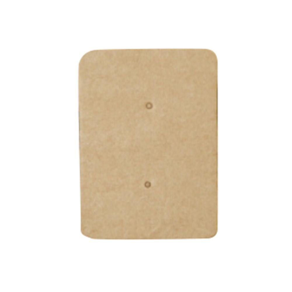 50 Pcs/lot bijoux boucle d'oreille oreille goujons suspendus support affichage accrocher papier cartes en carton Kraft papier paquet pour la fête 2.5*3.5cm: Brown