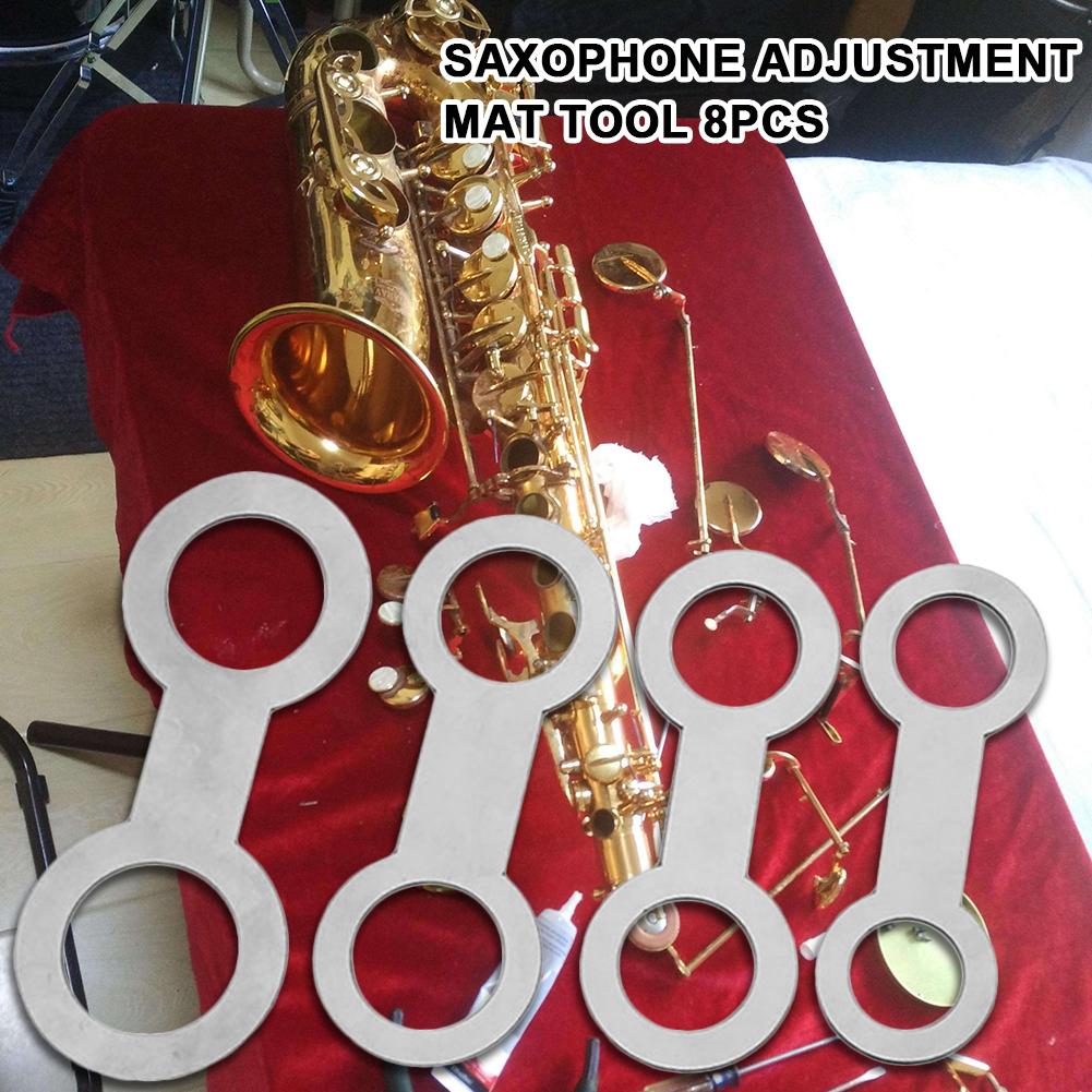 8Pcs/Set Steel Saxophone Adjustment Mat Tools Musical Instrument Accs Music Equipment Accessories Attachment