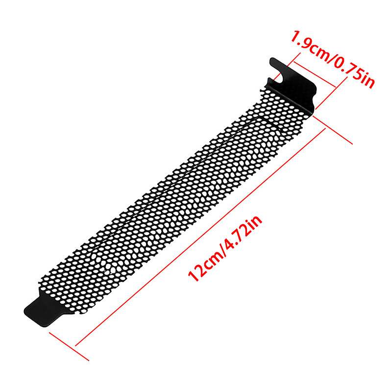 PCI Slot Cover Filtro de Poeira, Blking Board, Ventilador, PC de Ventilação, Acessórios para Computador, 5Pcs