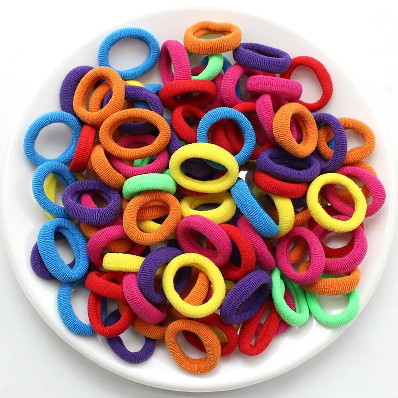 100/500pcs Colorful Nylon Elastic Hair Bands for Women Nylon Scrunchie TiesRubber Band Elastic Hair Band Girl Hair Accessories