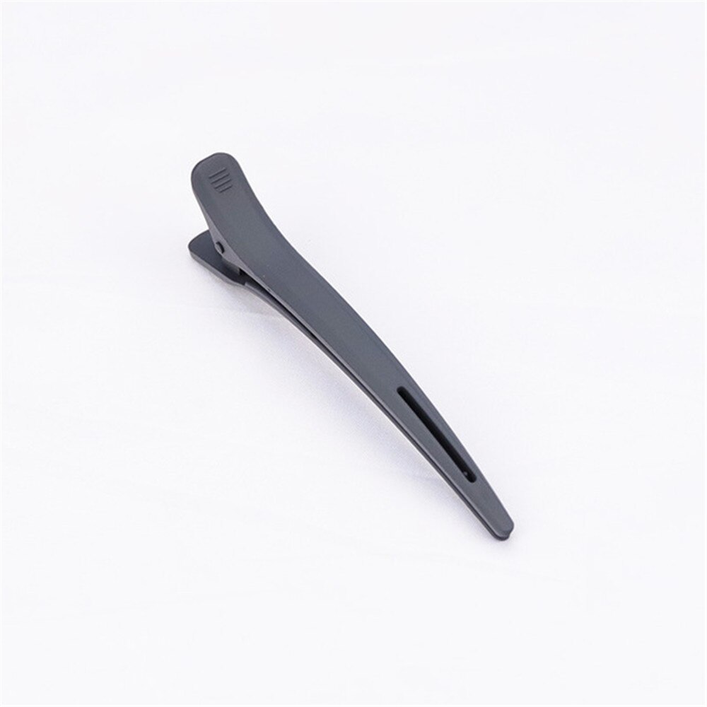 Pinza de pico de pato esmerilado grande, 9 colores opcional, horquilla de plástico a presión para mujeres y niñas, herramientas sencillas de estilismo para el cabello, 1 Uds.: A Grey