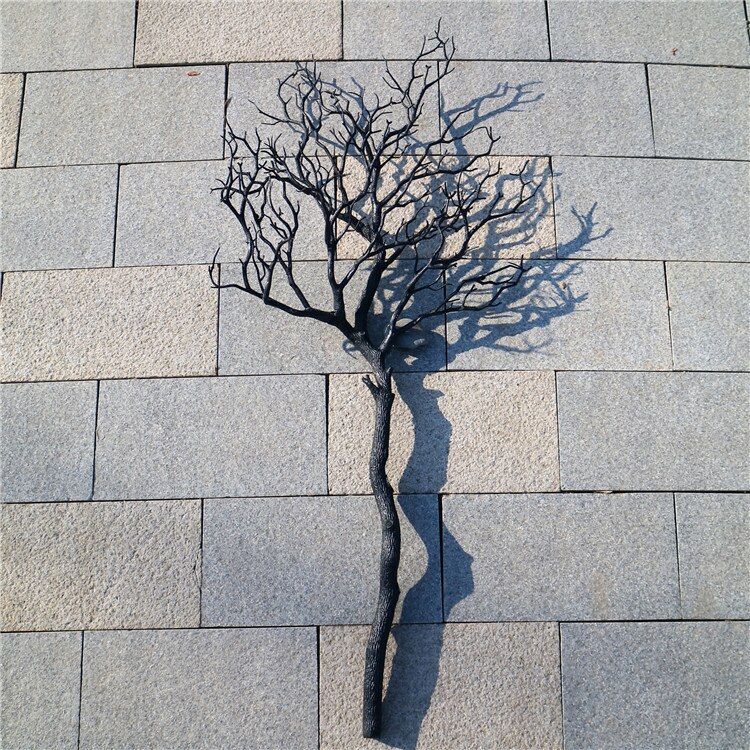 Rama de árbol de Coral de plástico, 92cm, decoración de pared de flores, ramas de Coral blanco, decoración de pared de plantas: Negro