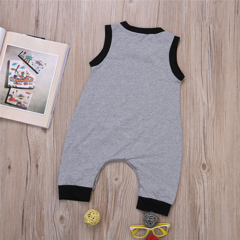 Katoen Zomer Newbore Peuter Kid Baby Jongens Kinderen Meisjes Mouwloze Romper Jumpsuit Kleding Dragen 0-24 M