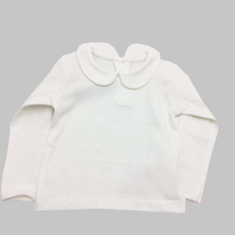 T-Shirts manches longues pour filles | Vêtements d'automne et d'hiver, en coton blanc, pour enfants: 24M