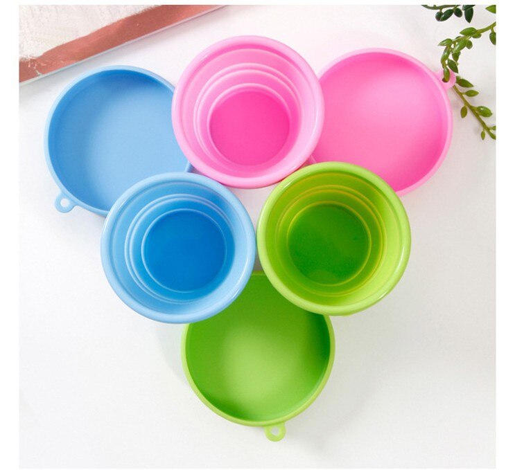 Silicone Retractable Cup Potable Telescopic Collapsible Cup Travel Outdoor Camping Hiking Water Folding Bottle Coffee Hand Cup