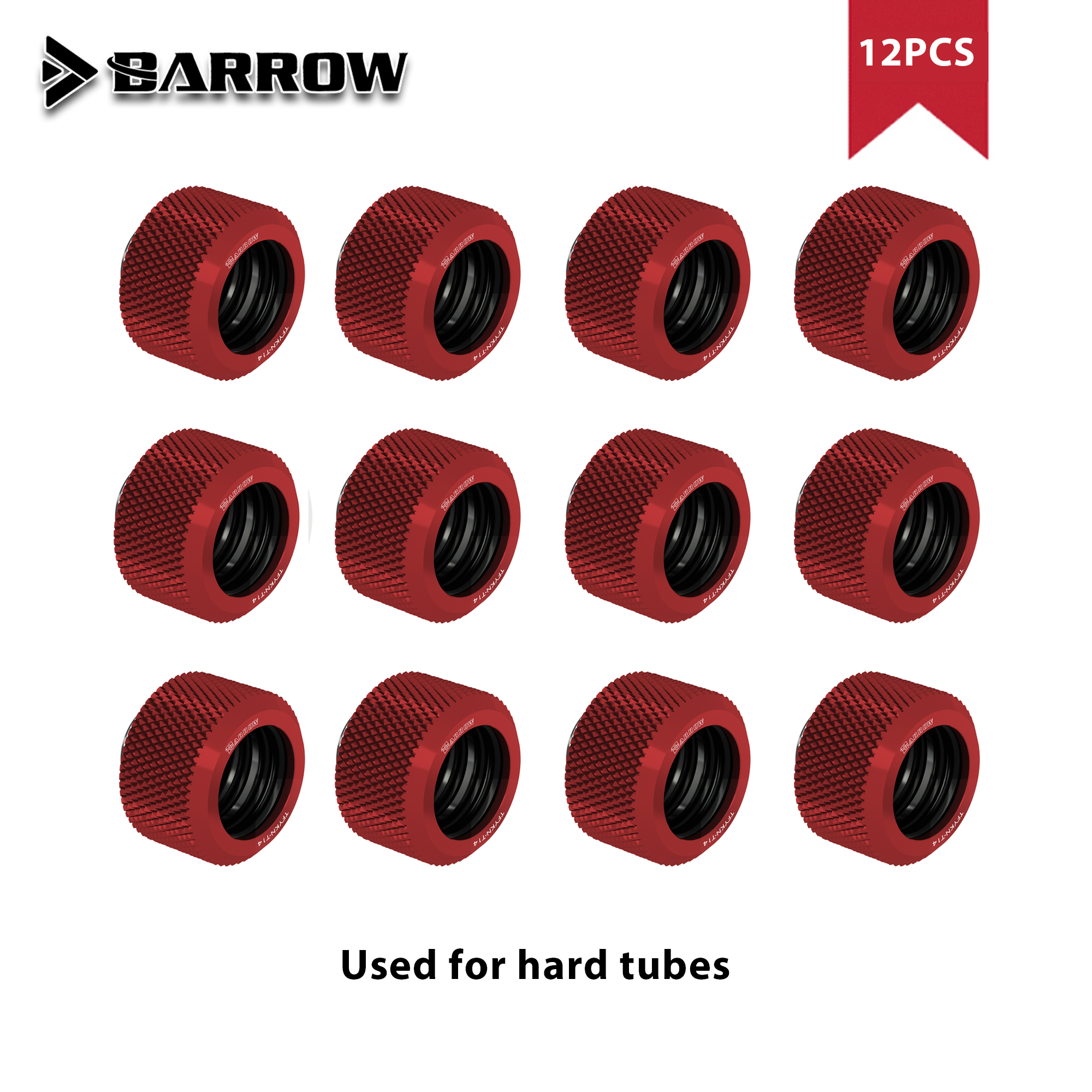 Barrow 12-teiliges G1/4-Zoll-Gewinde, Außendurchmesser 12/14/16 mm, Hartrohr-Fitting-Set, Anti-Off-Adapter, Kompressionsanschluss für Computer-Wasserkühlung: Lila / SPEC 2