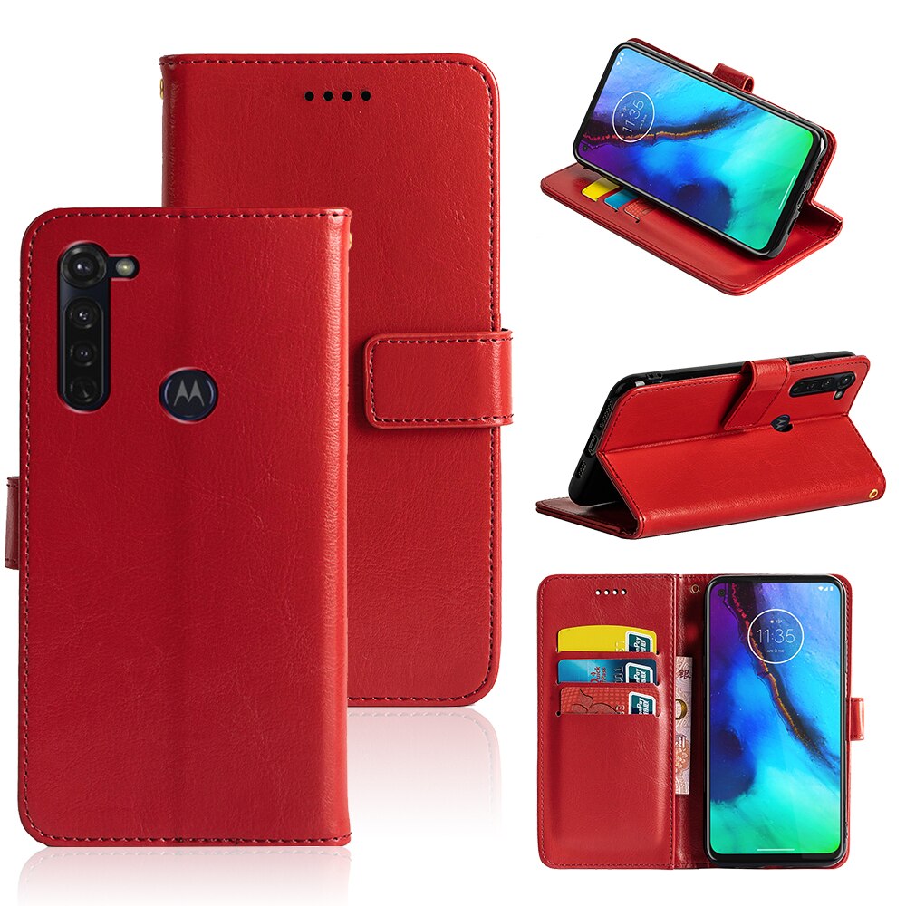 Niny Voor Motorola Moto G Stylus Case Holster Wallet Pouch Style Met Card Slot Stand Functie Handig En Praktisch: Red