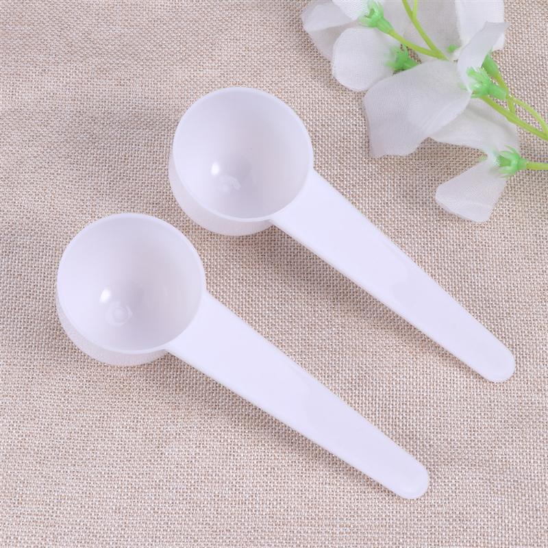 25pcs/pack 10g Plastic Round Bottom Scoop Coffee Measuring Spoon for Milk Powder Liquid Seasoning Refillable Compatible Scoops