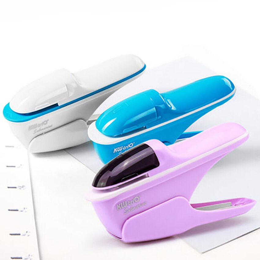 Stapleless Stapler Nail-free Stapling Machine Paper Fixed Students Stationery Office Supplies Safe Staplers Books Binding