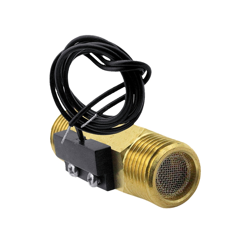 USM-FS21TA Flow Sensor Switch Reed Switch Brass Magnetic Sensor Switch 1.5-12L/Min 250V DC 70W 2 Wire Saier Sensor