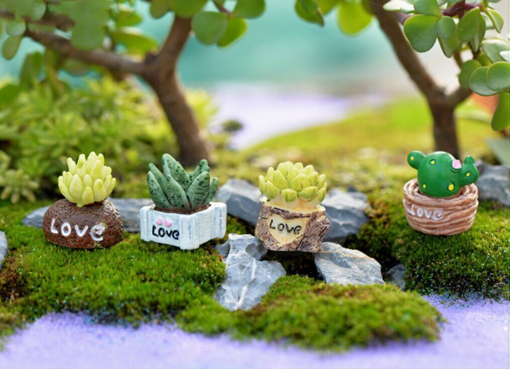 Levensechte Mini Kunstmatige Vlezige Cactus Plant Micro Landschap Decoratieve Miniatuur Beeldjes Diy Potplanten Tuin Home Decoratie/*
