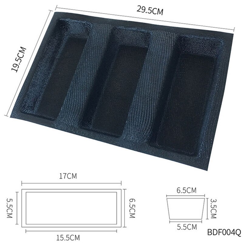 Guldbagning perforerede silikone firkantede brødforme non-stick bagepladeark silikoneform til brødform: Gb004q