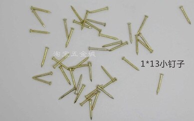 Hardware accessoires Kleine nagels kleine gouden nagels houten accessoires ondersteunende fasteners 1mm x 13mm