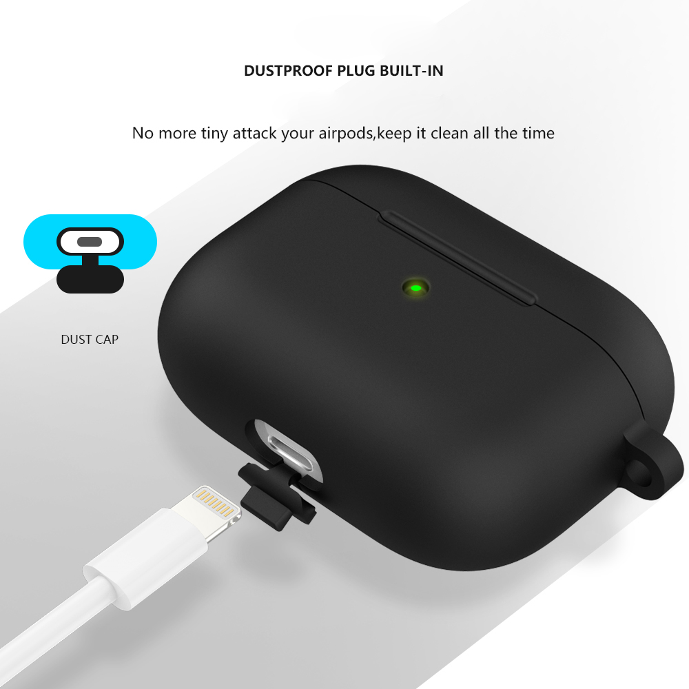 Funda de silicona para Airpods Pro, funda inalámbrica Bluetooth para Apple Airpods pro, funda para auriculares para Air Pods Pro 1st Fundas