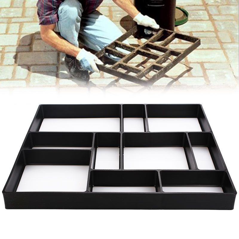 DIY Path Maker Mold Driveway Paving Brick Patio Concrete Slabs Path Pathmate Garden Fence Walk Maker Mould Manually Molds