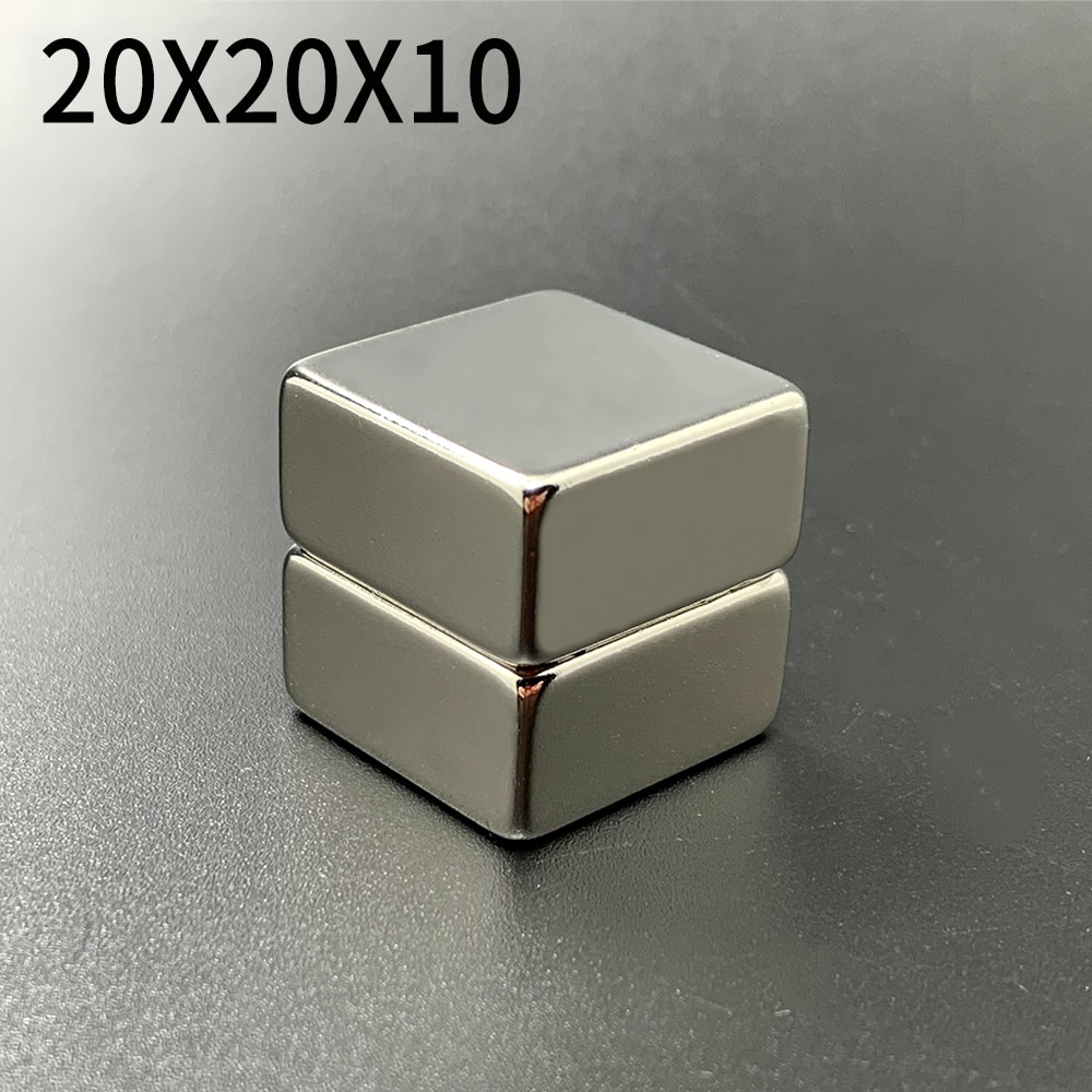 1psc Neodymium Magneet 20x20x10N35 Vierkante Super Sterke Sterke Permanente Magneet Blok Zeldzame Aarde Magneet 20*20*10