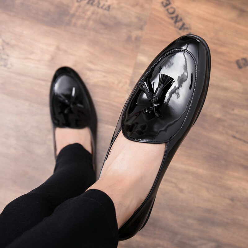 Mocassins d&#39;extérieur en cuir pour hommes, chaussures de conduite en bateau, respirantes, à pompon, de fête, grande taille 47 a4