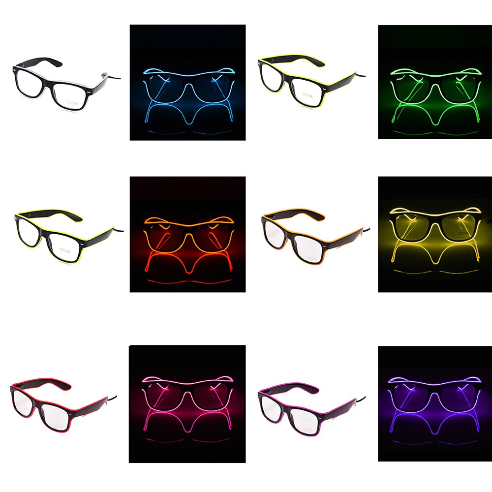 LED Glasses Light Up Shades Flashing Luminous Rave Night Christmas Activities Wedding Birthday Party Decoration led glasses