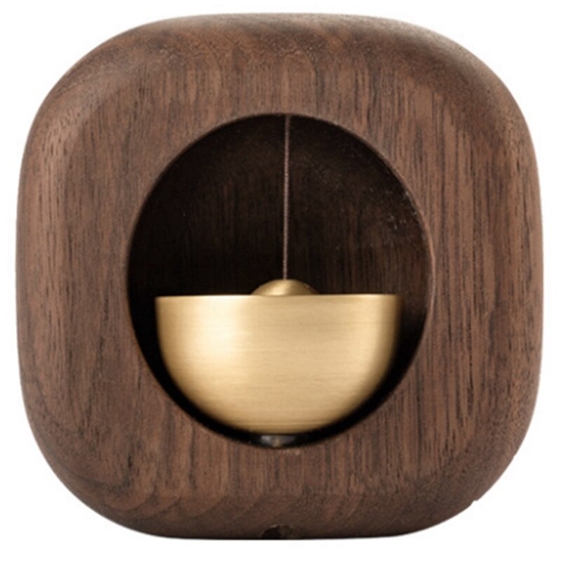 Solid Wood Wind Chime Suction Door Wind Chime Black Walnut Magnetic Suction Wind Chime Door Bell: Default Title