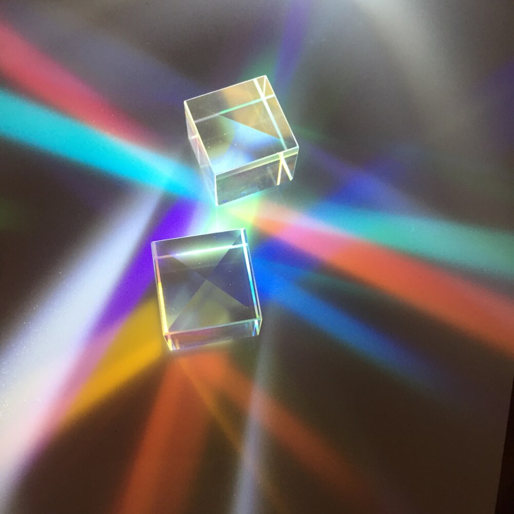 1pcs 20*20*17mm Photography of Rainbow Glass with Light Cube Colour Splitting Prism