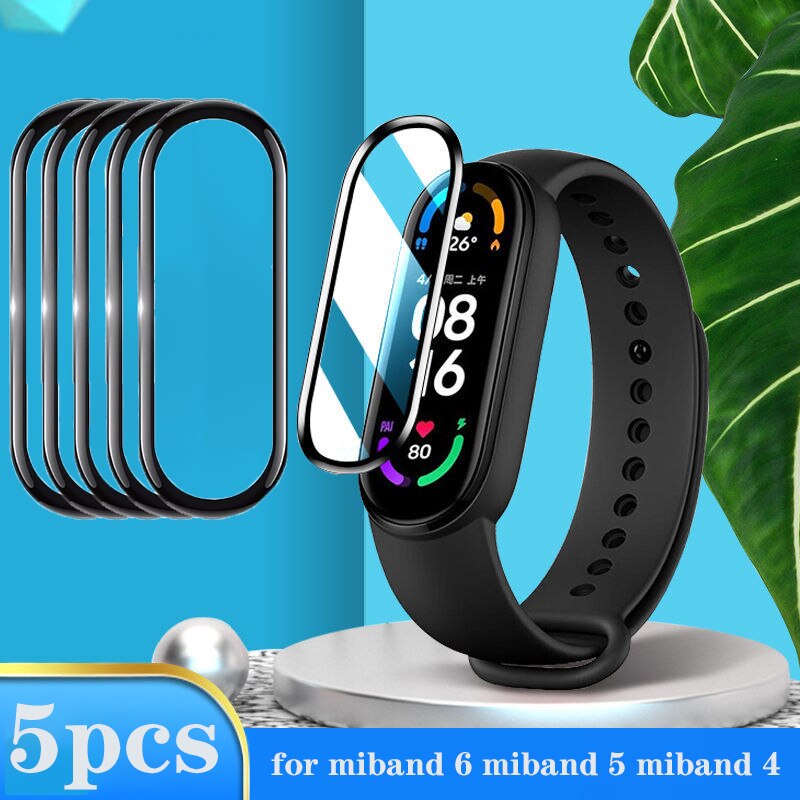 Cristal Protector 3D para Xiaomi Mi Band 4, 5, 6, Protector de pantalla para reloj inteligente xiaomi Mi Band 5, 6 y 4, película suave