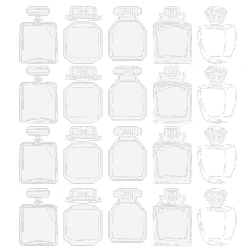 20Pcs DIY Transparent Dried Flower Bookmarks Floral Plant Clear Bookmarks Decorations Flownwing DIY Craft Bookmarks Bags Pouch: PURPLE