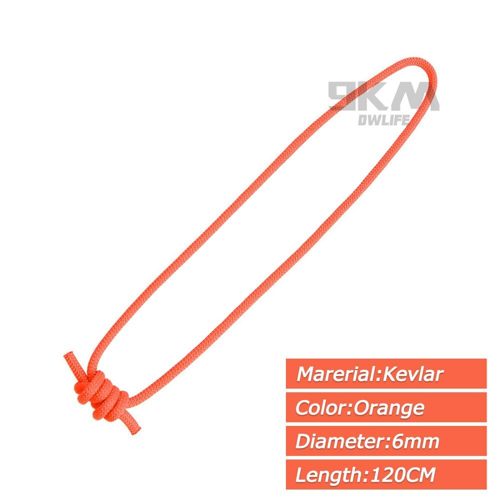 Rock Climbing Rope Prusik Loop Outdoor Mountaineering Safety Protection Accessories 6mm High Tensile Strength Wearable Durable: Kevlar Orange